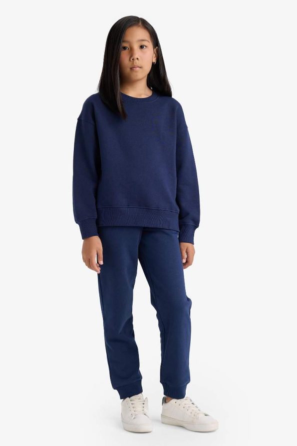 Girls' Standard Fit Basic Elastic Waist School Jogger Pants