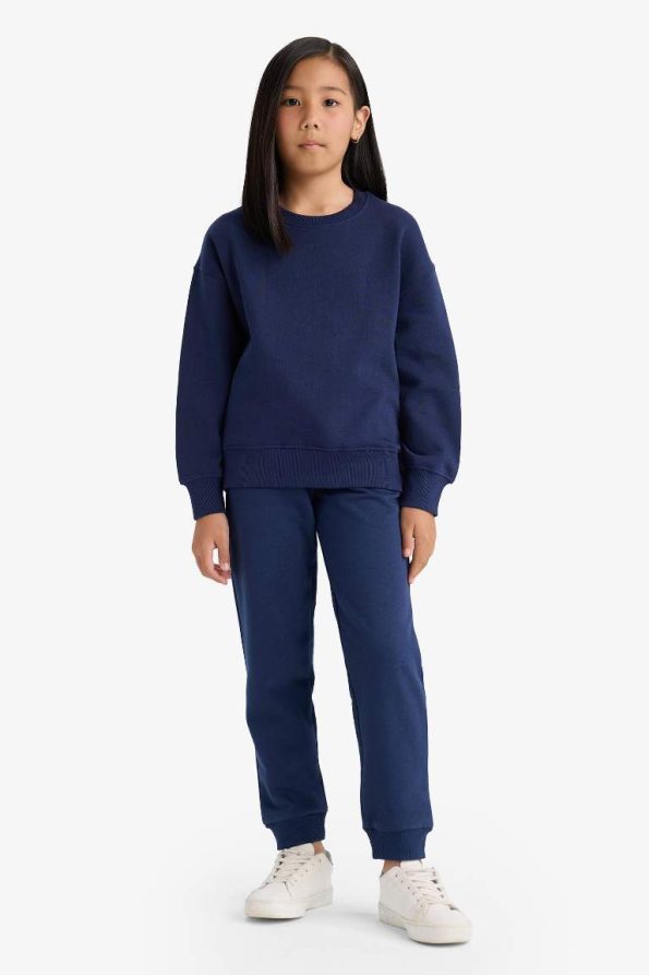 Girls' Standard Fit Basic Elastic Waist School Jogger Pants