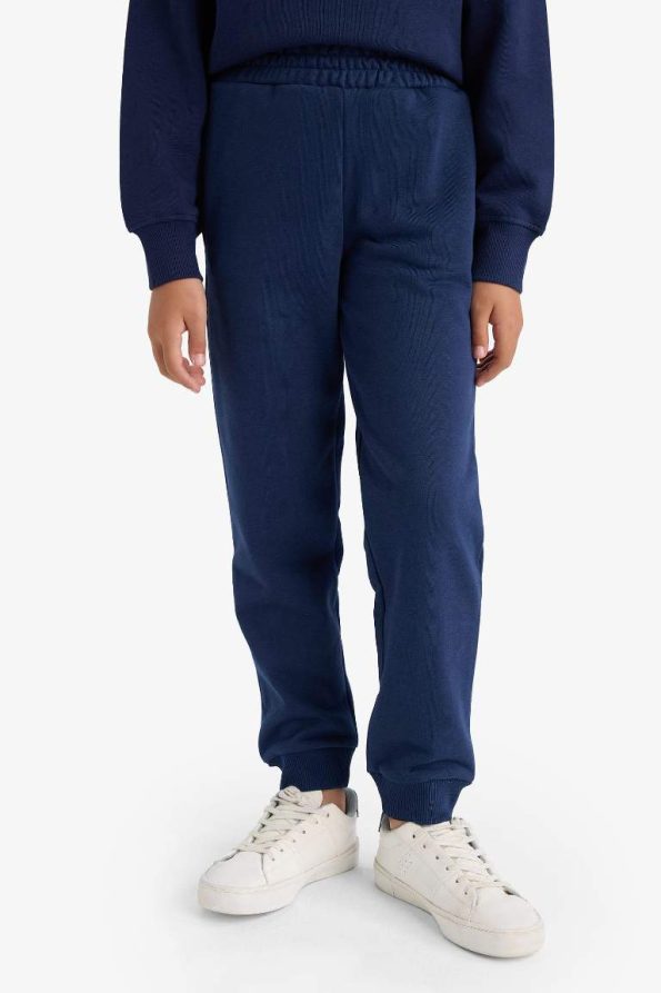 Girls' Standard Fit Basic Elastic Waist School Jogger Pants
