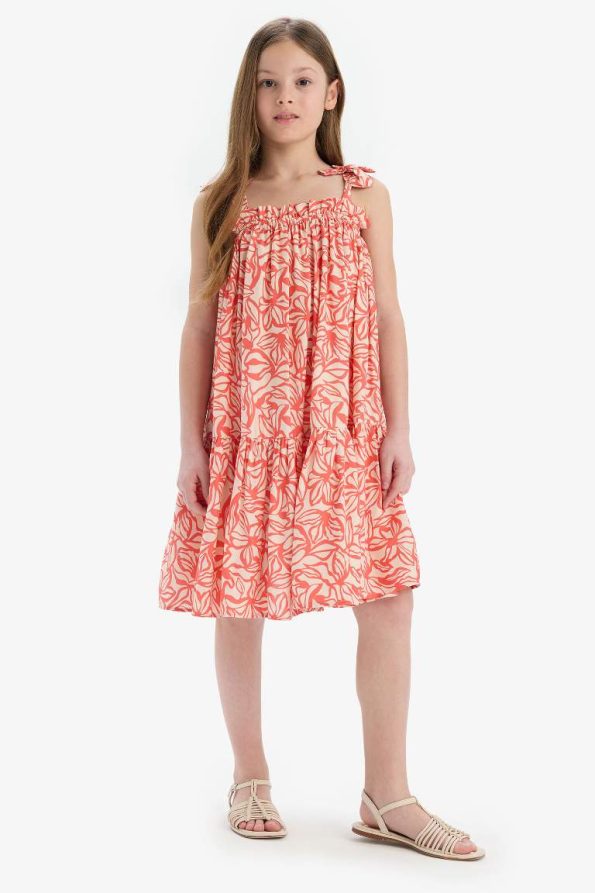 Girls' Floral Print Summer Dress