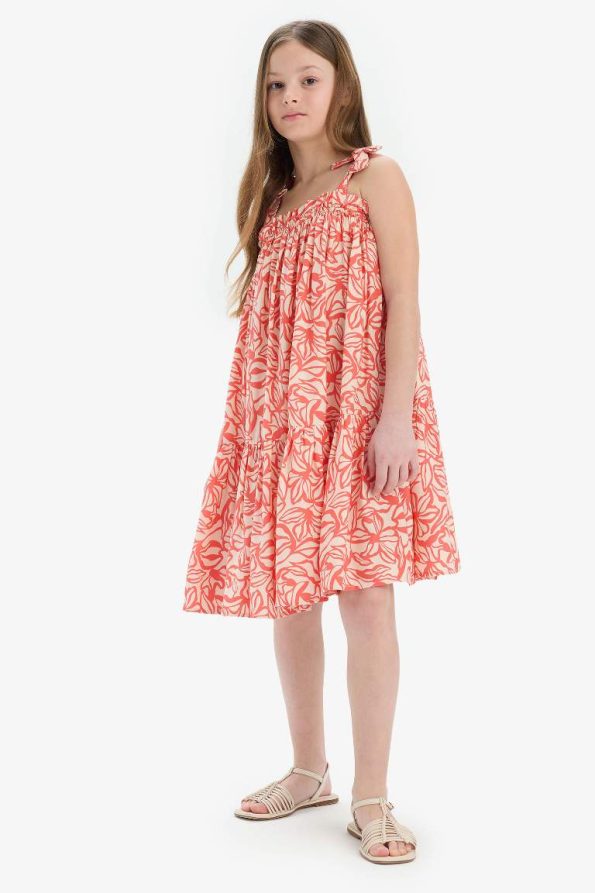 Girls' Floral Print Summer Dress