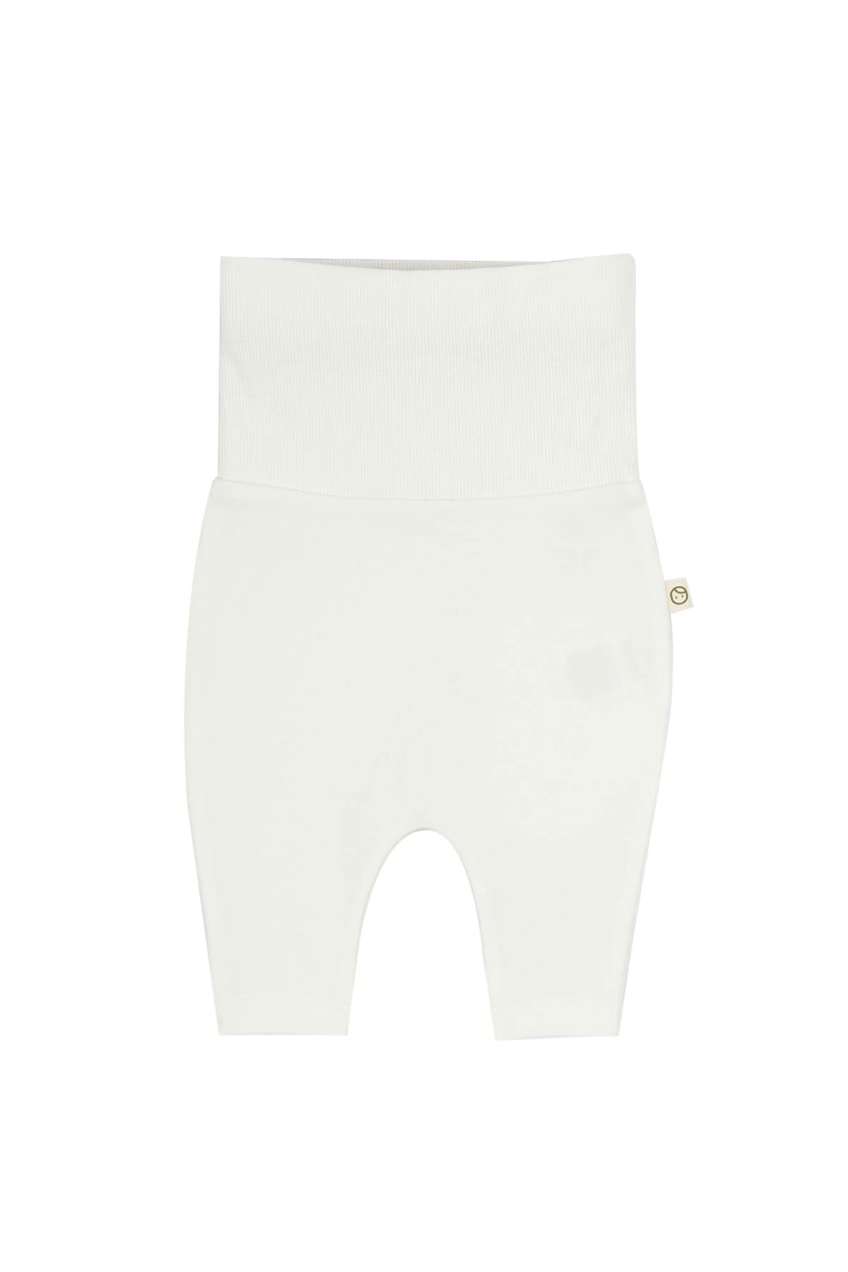 Yuksek_Bel_Pantolon_Bebek_Beyaz_Organik_Pamuk_-_Little_Gusto_-_-2173511-1.jpg High Waist Baby Pants White Organic Cotton