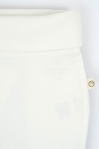 High Waist Baby Pants White Organic Cotton