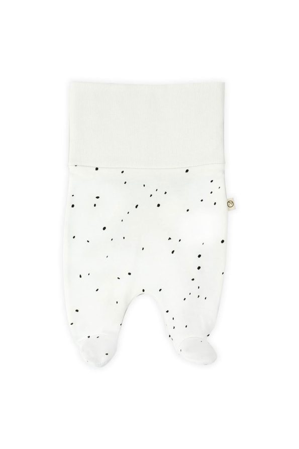High Waist Footed Pants Newborn Cosmos White Organic Cotton