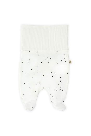 High Waist Footed Pants Newborn Cosmos White Organic Cotton