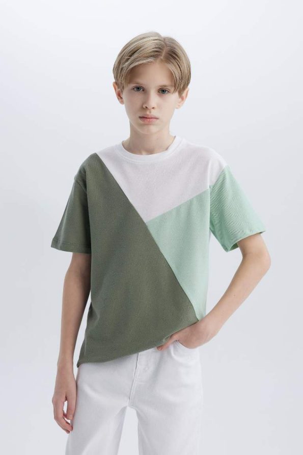 Boys' Color Block Short Sleeve Polo T-Shirt