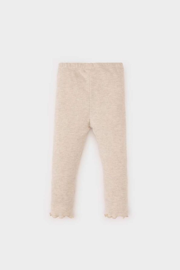 Girls' Basic Ribbed Straight Leg Leggings