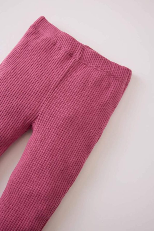 Girls' Baby Flared Ribbed Leggings