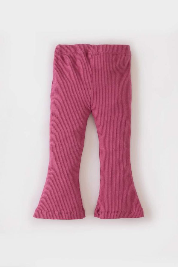 Girls' Baby Flared Ribbed Leggings
