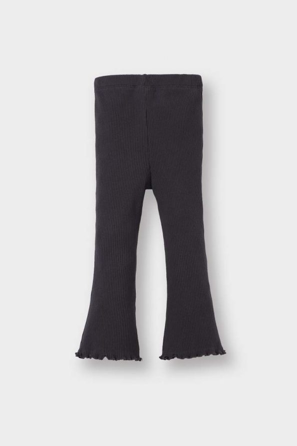 Girls' Baby Flared Waistband Ribbed Basic Leggings