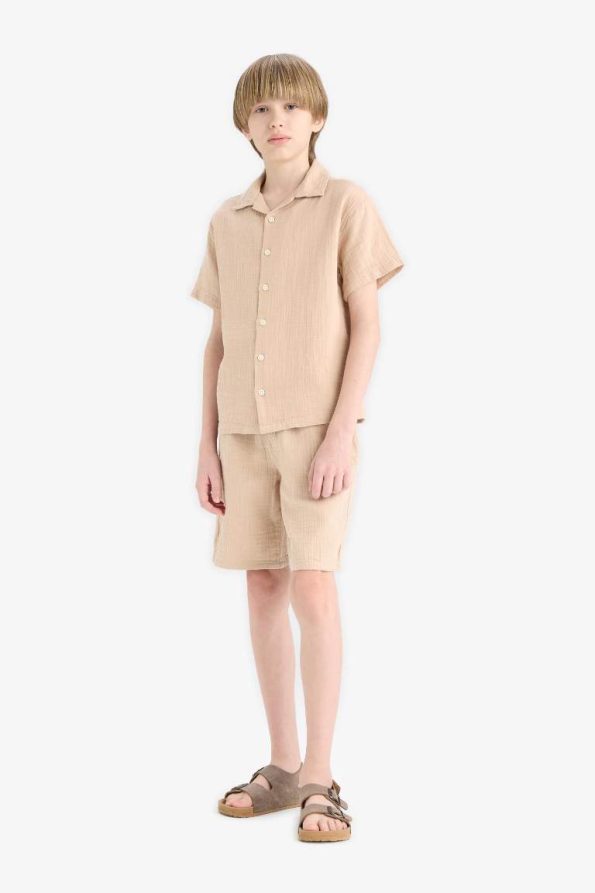 Boys' Elastic Waist Muslin Shorts