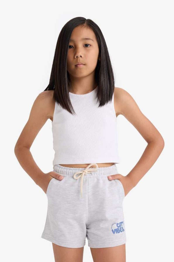 Girls' Printed Elastic Waist 2-Piece Shorts
