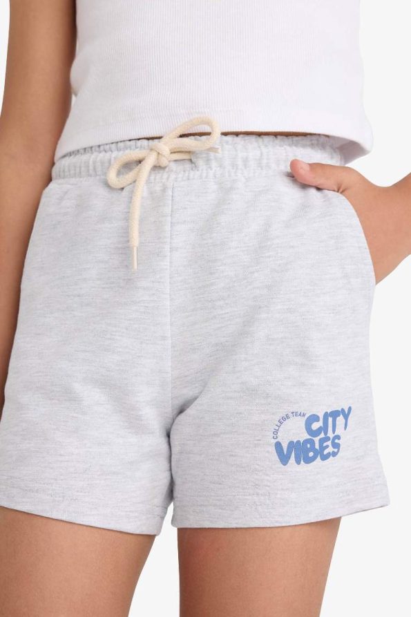 Girls' Printed Elastic Waist 2-Piece Shorts