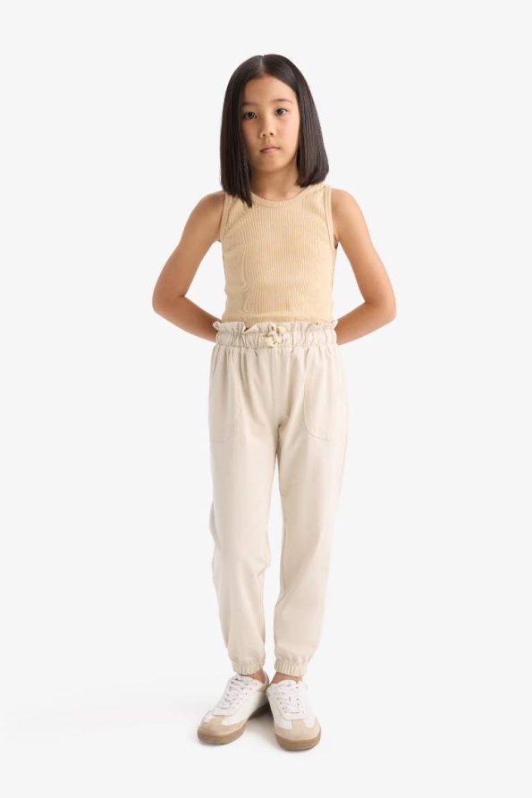 Girls' Elastic Waist Pocket Jogger Pants