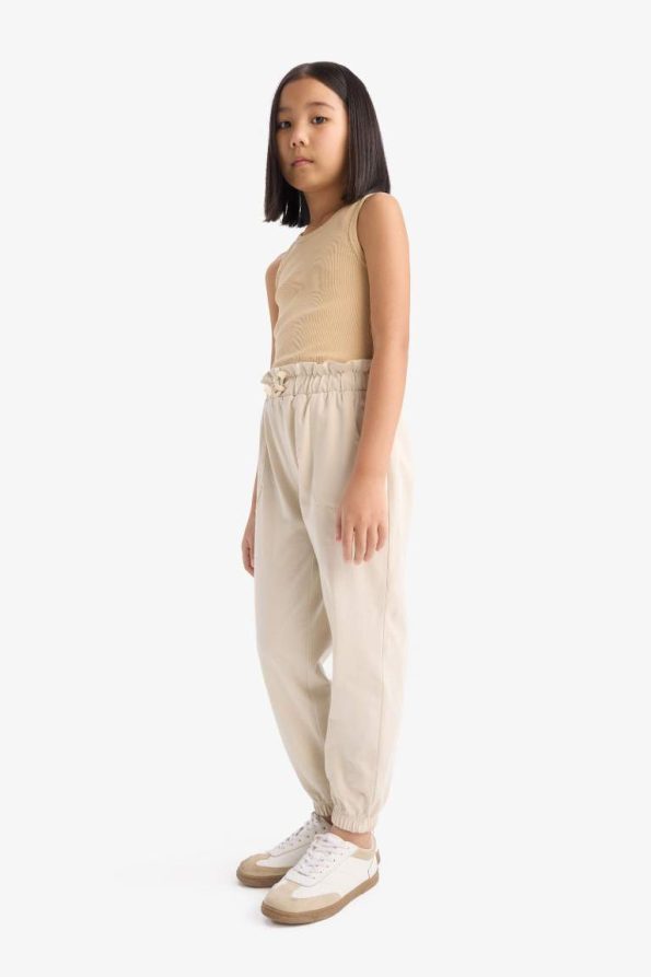 Girls' Elastic Waist Pocket Jogger Pants