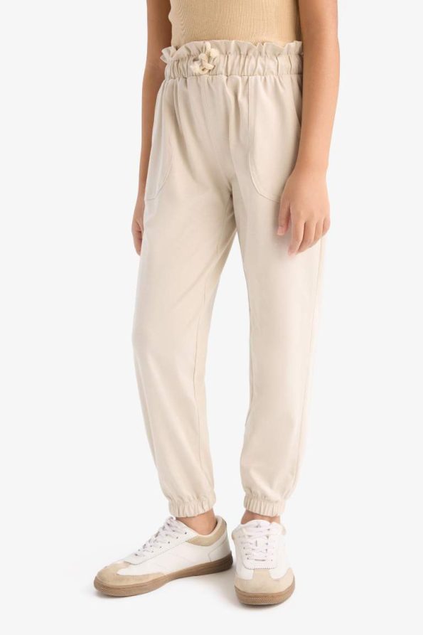 Girls' Elastic Waist Pocket Jogger Pants