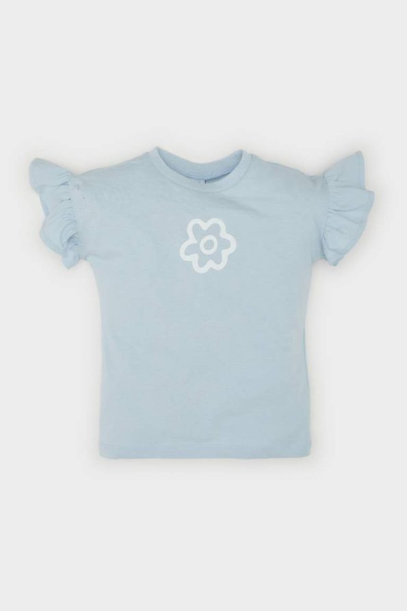 Girls' Floral Short Sleeve T-Shirt