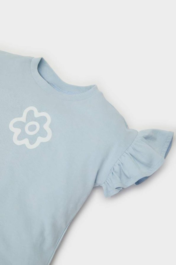Girls' Floral Short Sleeve T-Shirt