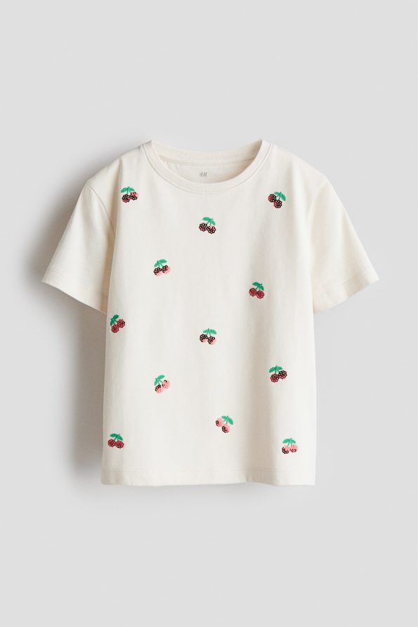 T-Shirt with Motif Details