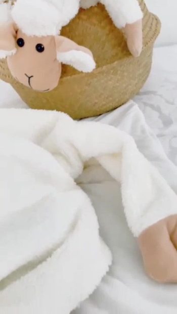 Modakids Cream Cute Lamb Baby Blanket