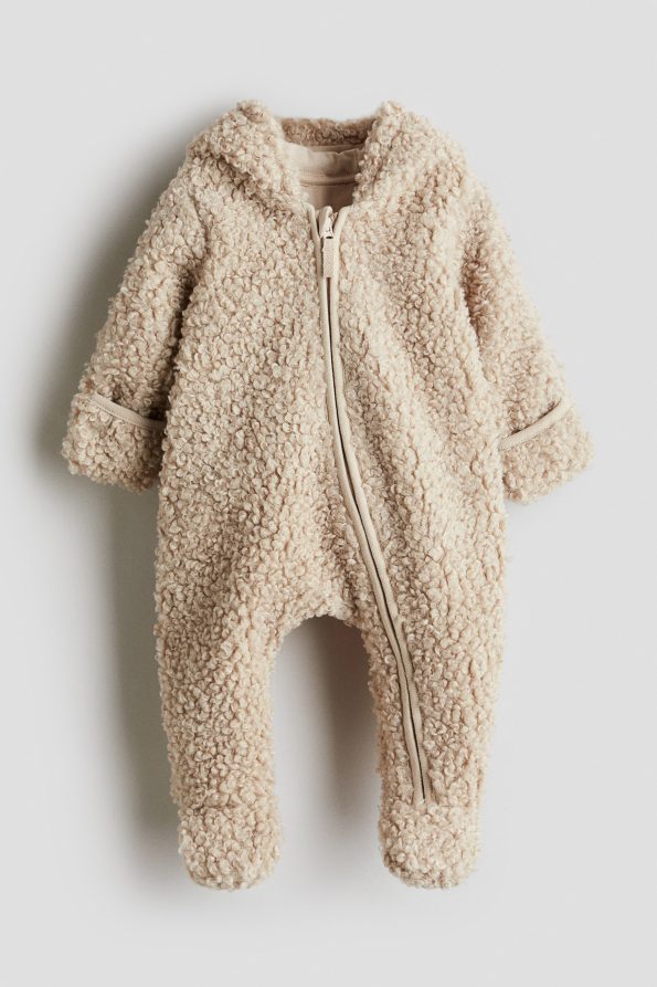 Hooded Fluffy Baby Astronaut Jumpsuit