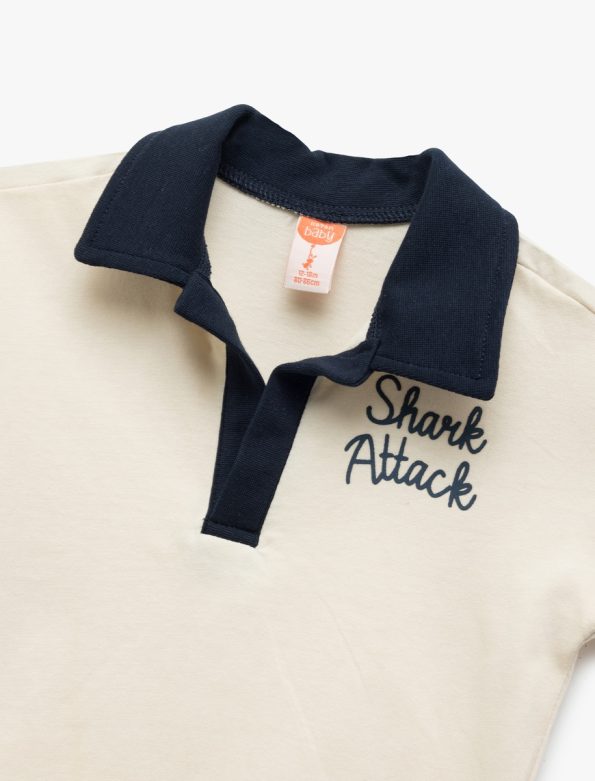Boys' Cotton Printed Short Sleeve Polo T-Shirt