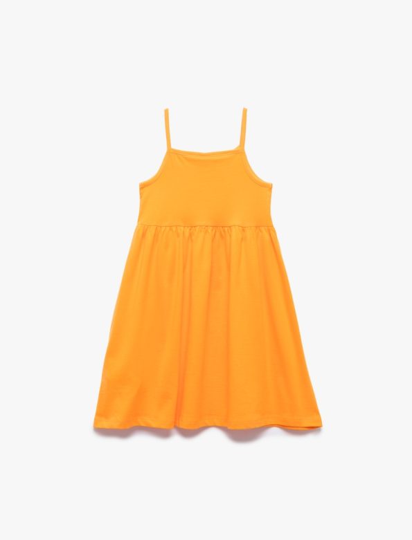 Girls' Cotton Pineapple Print Strappy Dress