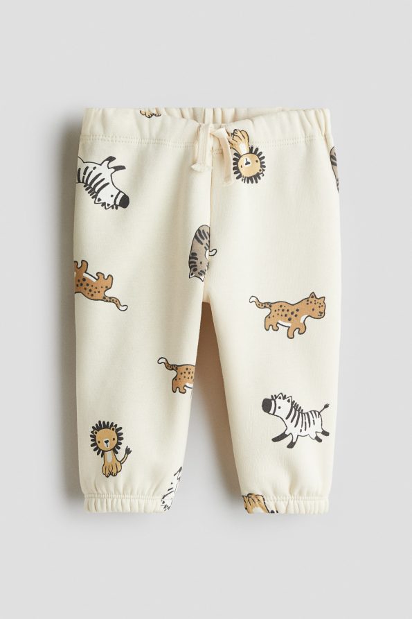 Printed Fleece Lined Sweatshirt Jogger Pants