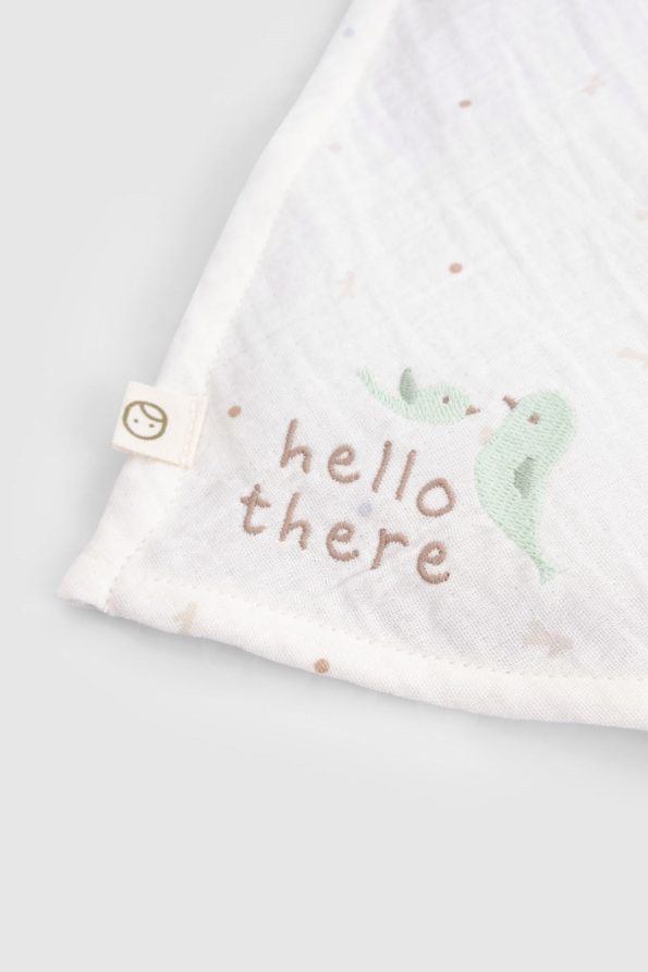 Organic Cotton Muslin Ecru Triangle Scarf