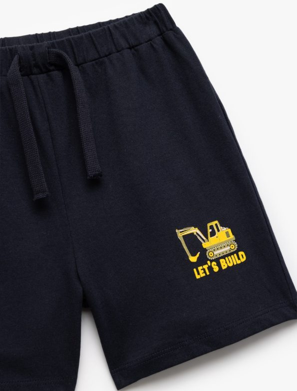 Boys' Printed Cotton Drawstring Shorts