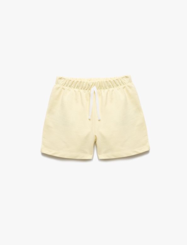 Girls' Cotton Elastic Waist Basic Multicolor Bermuda Shorts Set