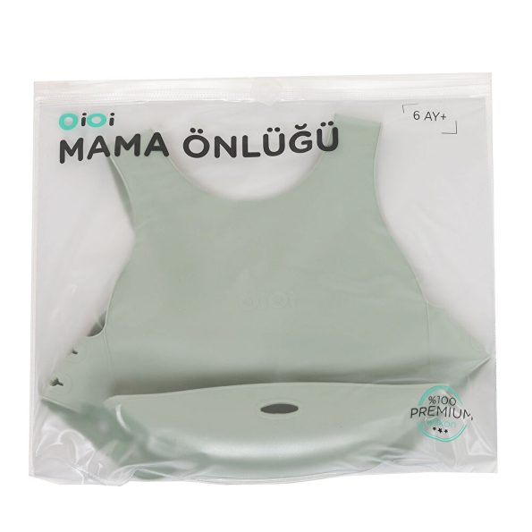Silicone Baby Bib River Green