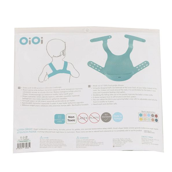 Silicone Baby Bib River Green