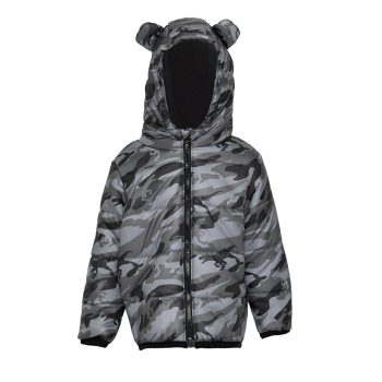 Boys' Basic Hooded Jacket with Ear Details and Long Sleeves