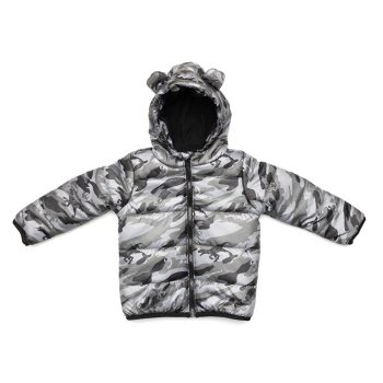 Boys' Basic Hooded Jacket with Ear Details and Long Sleeves