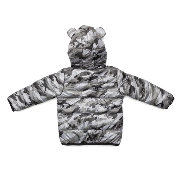 Boys' Basic Hooded Jacket with Ear Details and Long Sleeves
