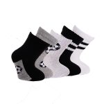 Gray 5-Pack Ankle Socks for Baby Boys