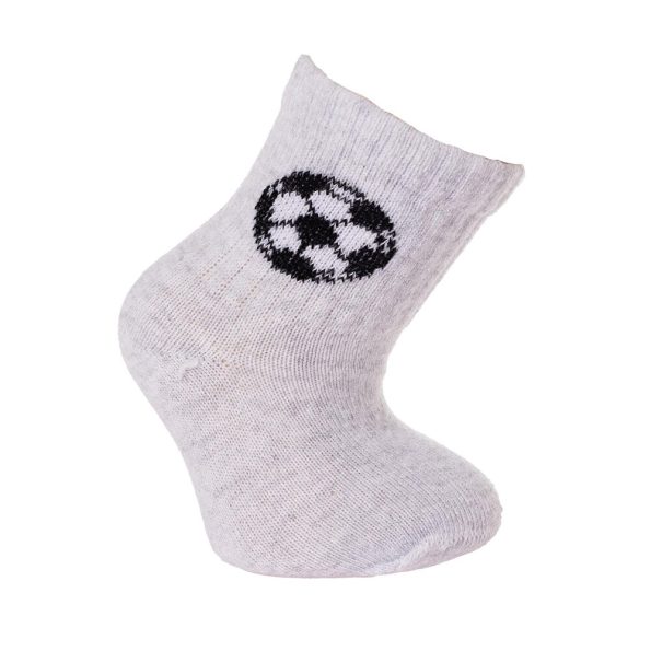 Gray 5-Pack Ankle Socks for Baby Boys