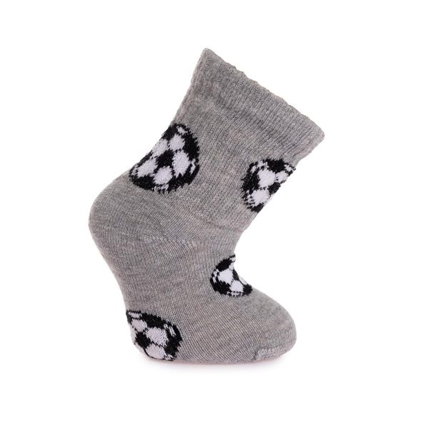 Gray 5-Pack Ankle Socks for Baby Boys