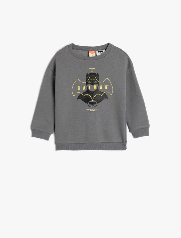 Licensed Boys' Batman Sweatshirt with Long Sleeves
