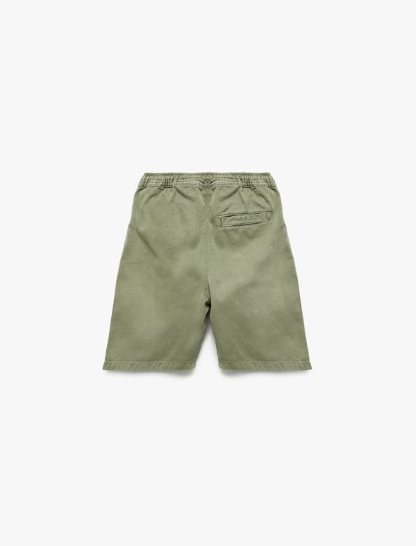 Boys' Cotton Pocket Detail Elastic Waist Chino Shorts