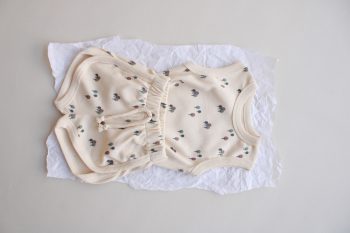 Tree Print Ribbed Tank Top and Shorts Set