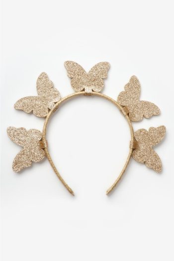 Gold 5-Piece Butterfly Hairband for Girls