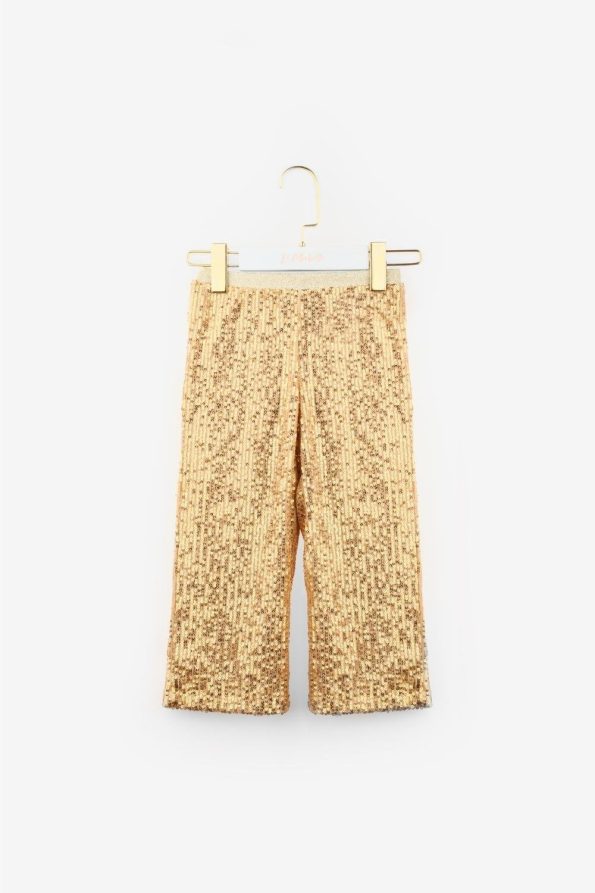 Gold Sequin Girls' Top and Bottom Set - Effie