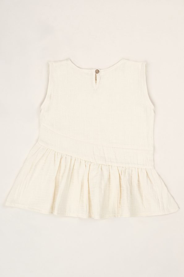 Asymmetrical Dress in Bone Shade