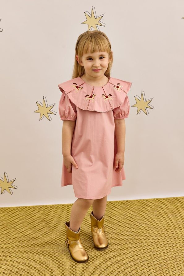 Pink Embroidered Dress