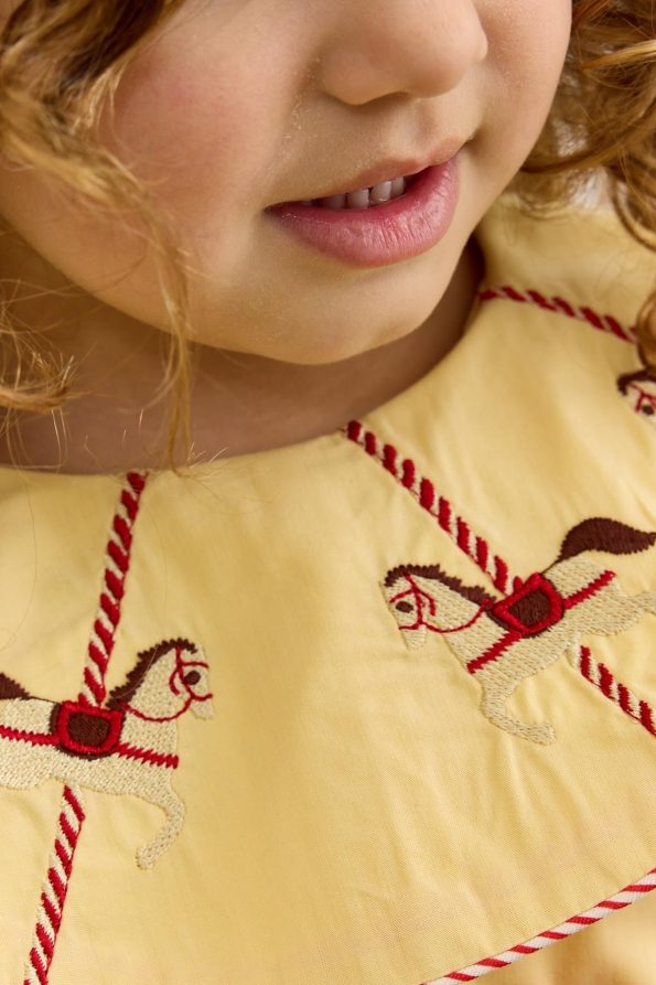 Embroidery Dress Yellow