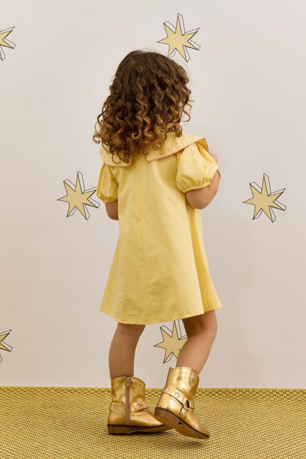 Embroidery Dress Yellow