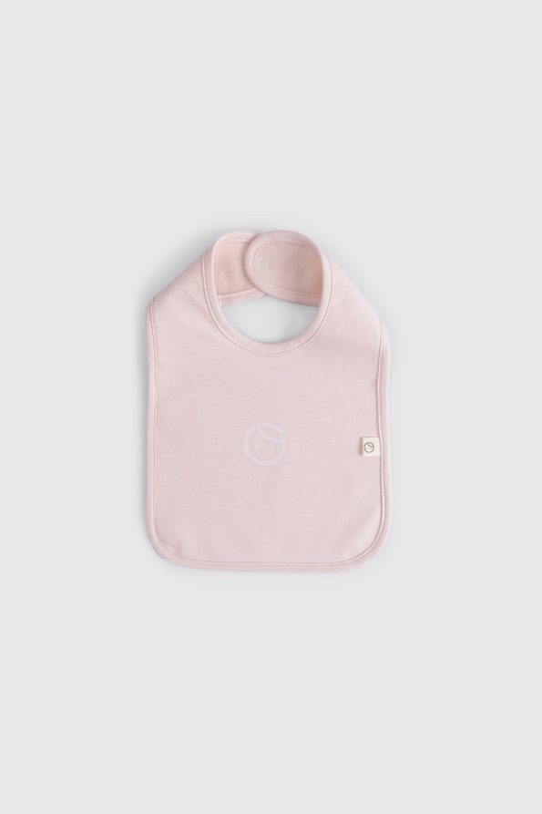 Set of 2 Waterproof Pink - Ecru Baby Bibs