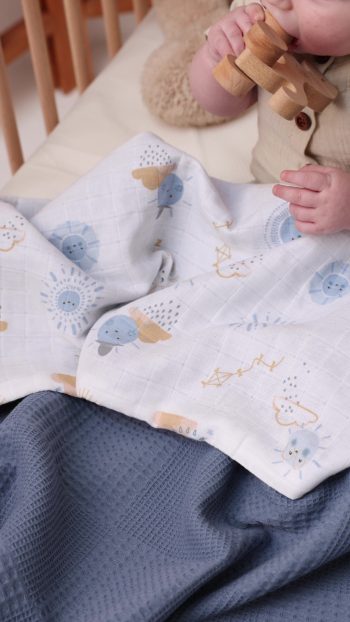 MILNA BABY&KIDS Reversible Muslin Baby Blanket 100x100